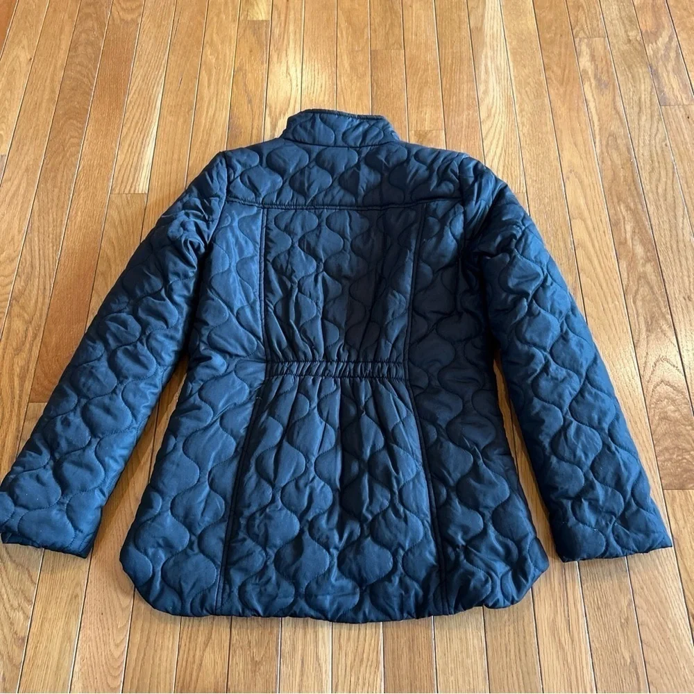 So Brand Girls Size 14/16 Black Snap Front W/ Pockets Quilted Winter Jacket Coat